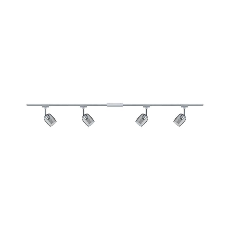Paulmann 96899 URail Set Blossom in Chrom/Rauch - 2m Schienensystem mit 4 Leuchten