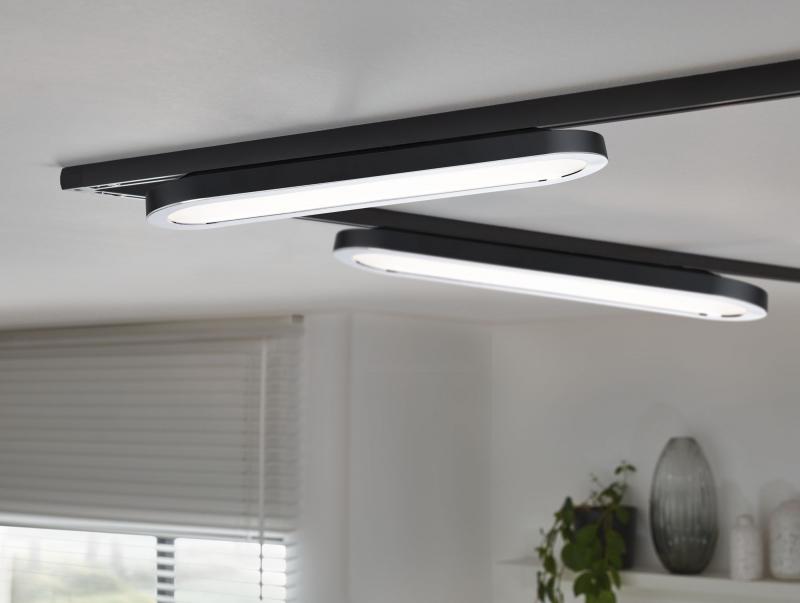 Paulmann 96920 URail LED Panel 1x7W Schwarz matt/Chrom 230V Alu/Kunststoff 2700K non-dim