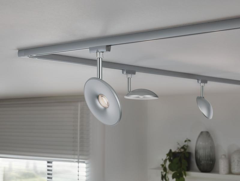 Paulmann 96936 URail Spot Sphere 7,4W Chrom matt/Chrom 230V Kunststoff dimmbar 2700K