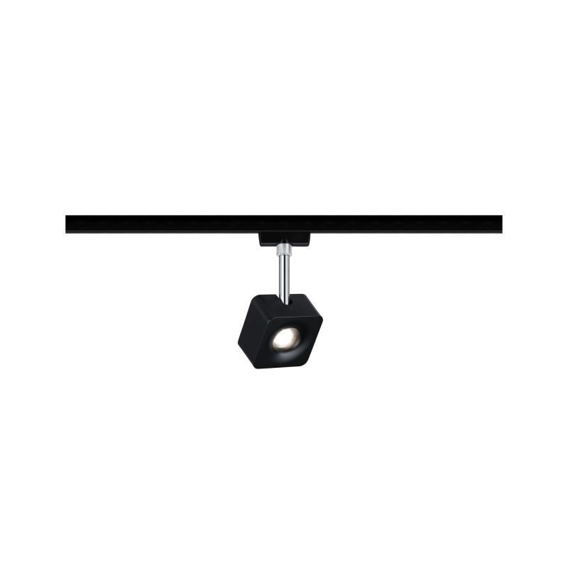 Paulmann 96941 URail Spot Cube 1x8W schwarz matt/chrom 230V Metall 4000K dimmbar