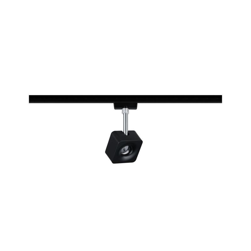 Paulmann 96941 URail Spot Cube 1x8W schwarz matt/chrom 230V Metall 4000K dimmbar