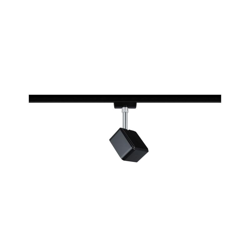 Paulmann 96941 URail Spot Cube 1x8W schwarz matt/chrom 230V Metall 4000K dimmbar