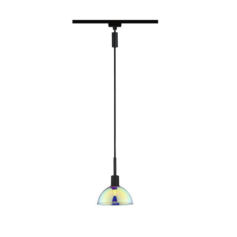 Paulmann 96976 URail Pendel Sarrasani max 20W E14 Schw matt/Dicro 230V Metall Glas