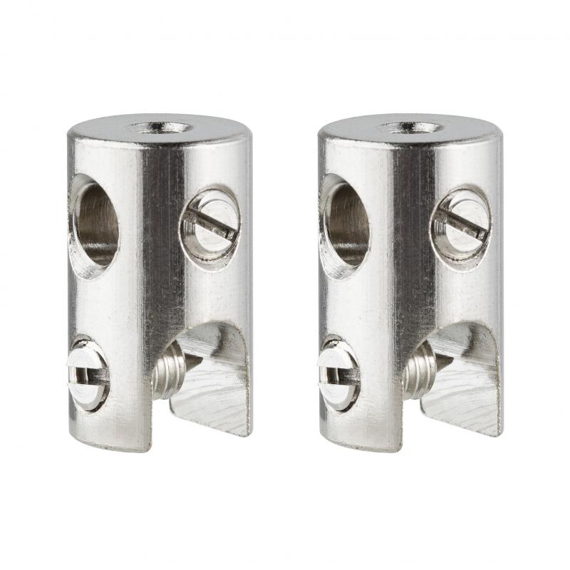 Paulmann 978019 WS L&E Seilklotz Seilsysteme 2er Pack max.150W/Stange max.300W Chrom 12V