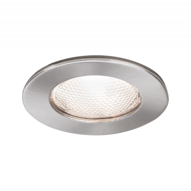 Paulmann 98449 Möbel Einbauleuchte Schutzglas strukturiert max.20W 12V G4 66mm Eisen