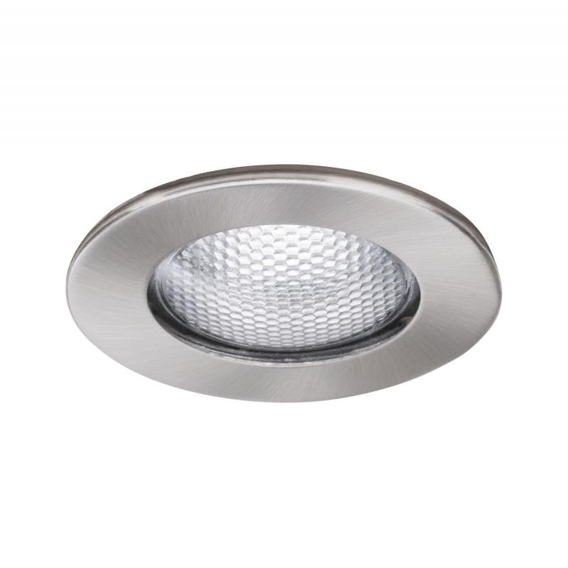Paulmann 98449 Möbel Einbauleuchte Schutzglas strukturiert max.20W 12V G4 66mm Eisen