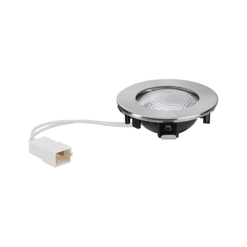 Paulmann 98449 Möbel Einbauleuchte Schutzglas strukturiert max.20W 12V G4 66mm Eisen