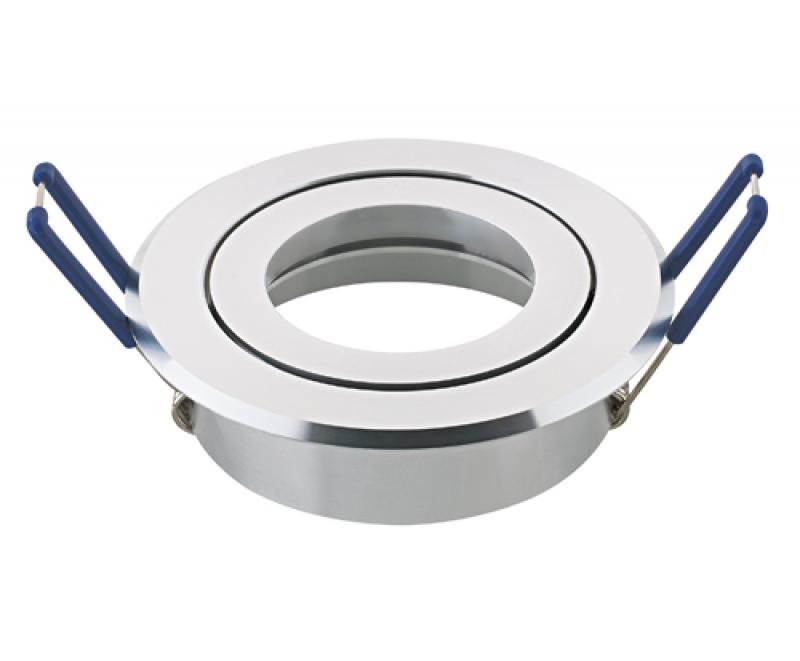 Schwenkbare Einbauleuchte Ring 83mm alu poliert Sigor