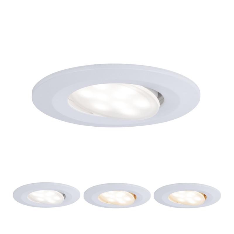 Paulmann 99934 Einbauleuchte Set Calla IP65 3step color rd schw LED 550lm tunable white 5.5W Weiß
