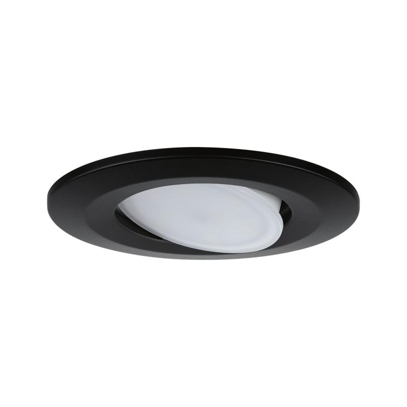 Paulmann 99991 Einbauleuchte Set Calla IP65 rund schwenkbar LED 4000K 6W 230V schwarz matt universalweißes Licht IP65