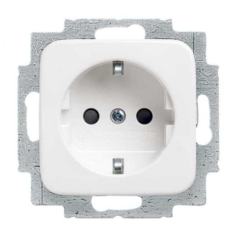 Busch-Jaeger 20 EUC-214 SCHUKO-Steckdosen-Einsatz Reflex SI Alpinweiß 16 A