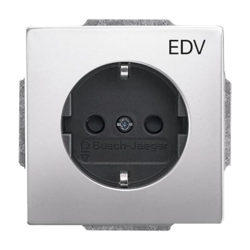 Busch-Jaeger 20 EUCKS/DV-866 SCHUKO® Steckdosen-Einsatz mit Aufdruck "EDV"