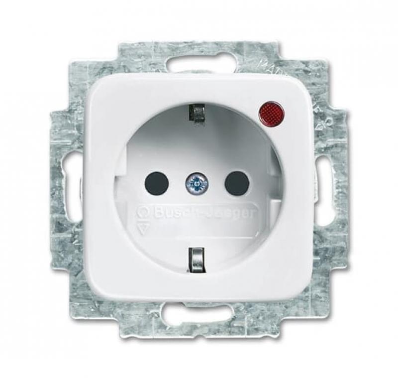 Busch-Jaeger 2310EUGL/VA-214-11 Busch-Protector® SCHUKO® Steckdosen-Einsatz mit Überspannungsschutz
