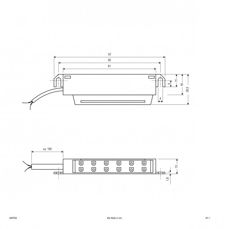 EVN 6-fach AMP-Verteiler AMP006