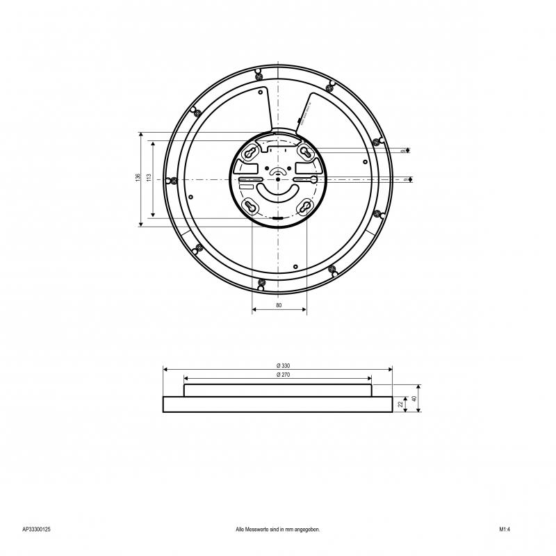 EVN LED Anbauleuchte mit einstellbarer Farbtemperatur AP33300125