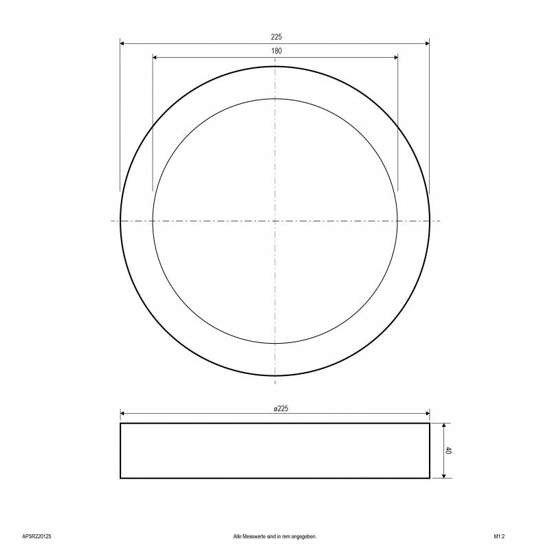 EVN LED Anbaupanel, schaltbar APSR220125
