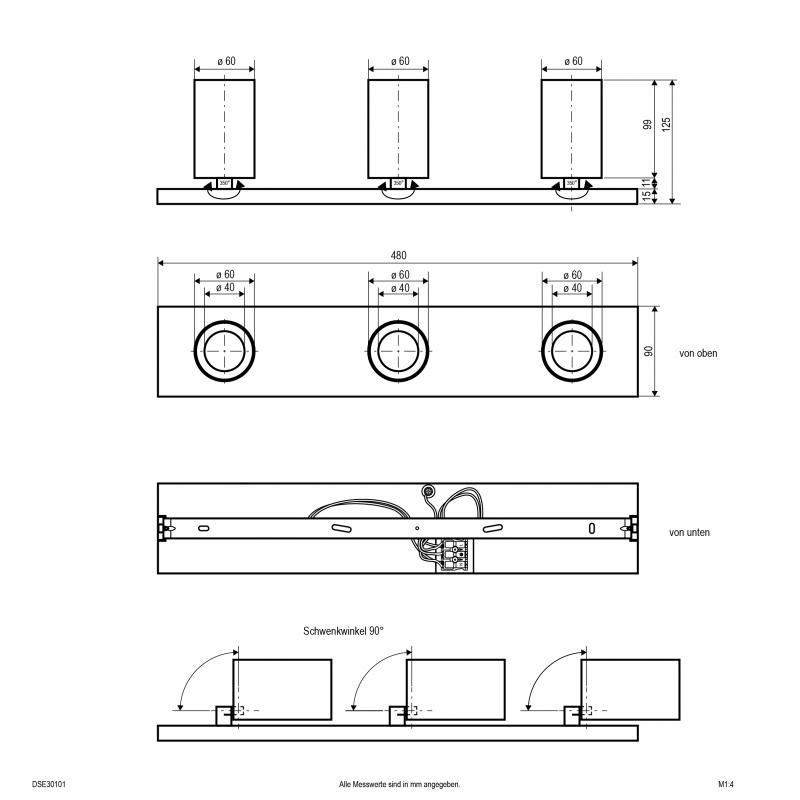 EVN LED-Deckenanbauleuchte, IP20 DSE30101