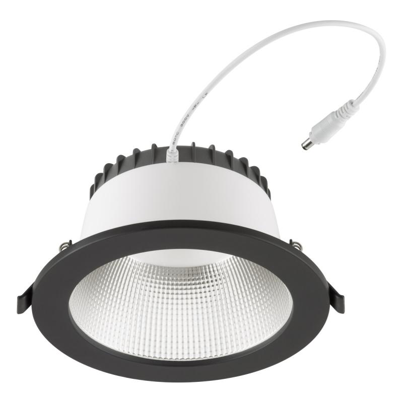 EVN ED54200925 LED Deckeneinbauleuchte DALI-2 dimmbar 20W 3000K-5700K 2540lm schwarz IP54 Notlicht Einbaudurchmesser 145 mm