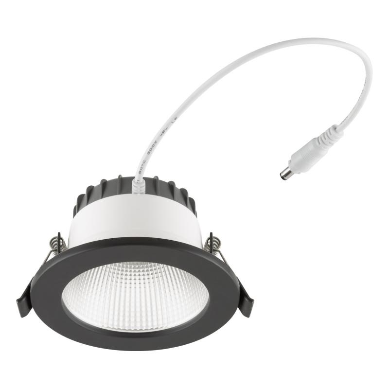 EVN ES54100925 LED Deckeneinbauleuchte rund 10W 3000K/4000K/5700K weiß Notlicht IP54 Einbaudurchmesser 90 mm