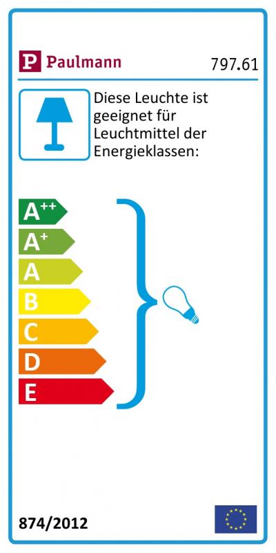 Paulmann 79761 Neordic Skogen Deckenleuchte max3x20W E27 Schwarz 230V Metall