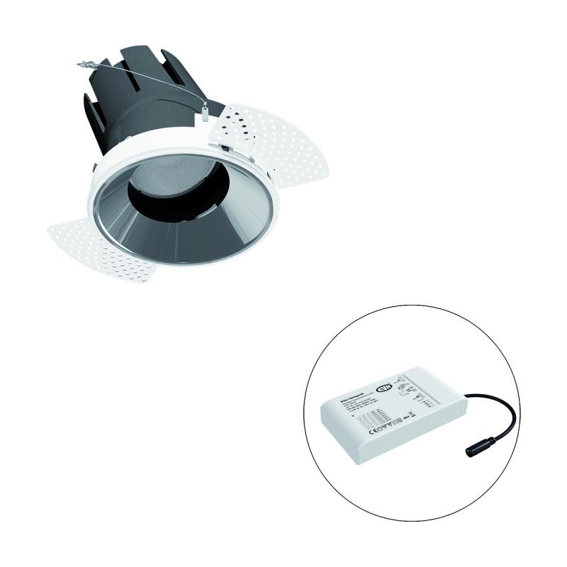 EVN F02R11AM3830L55D COB-LED Deckeneinbauleuchte 38 W 3000 K Warmweiß 4433 lm 55° schwenkbar DALI/DALI-2 dimmbar Einbaudurchmesser 147 mm