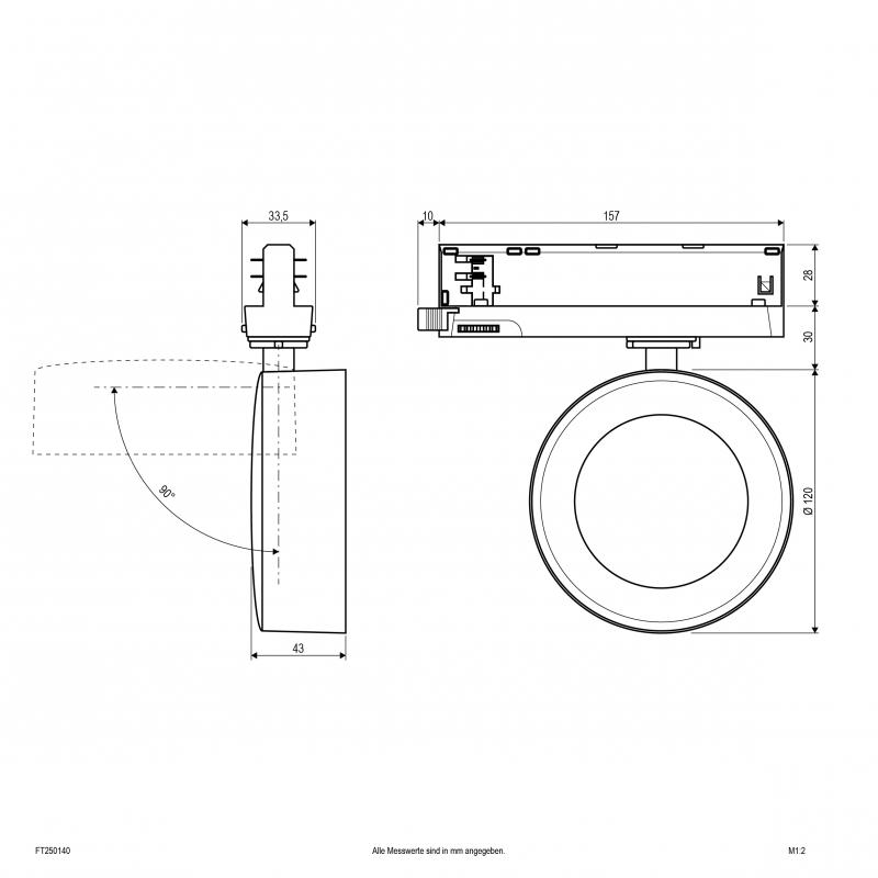 EVN LED Schienenstrahler, IP20 FT250140