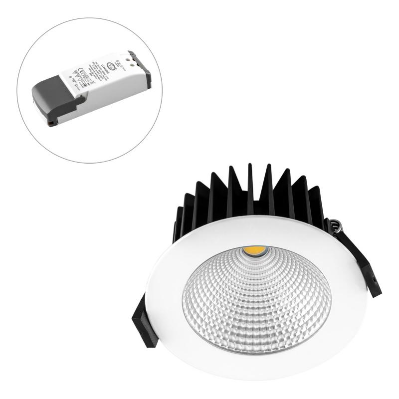 EVN LC44150102 SOLIDO LED Deckeneinbauleuchte dimmbar 10W 3000K Weiß IP54 Einbaudurchmesser 85mm