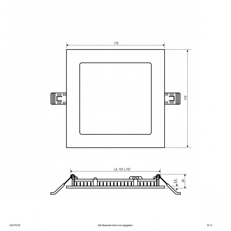 EVN LED Einbaupanel LDQ170125