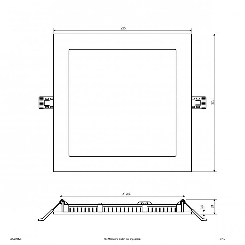 EVN LED Einbaupanel LDQ220125