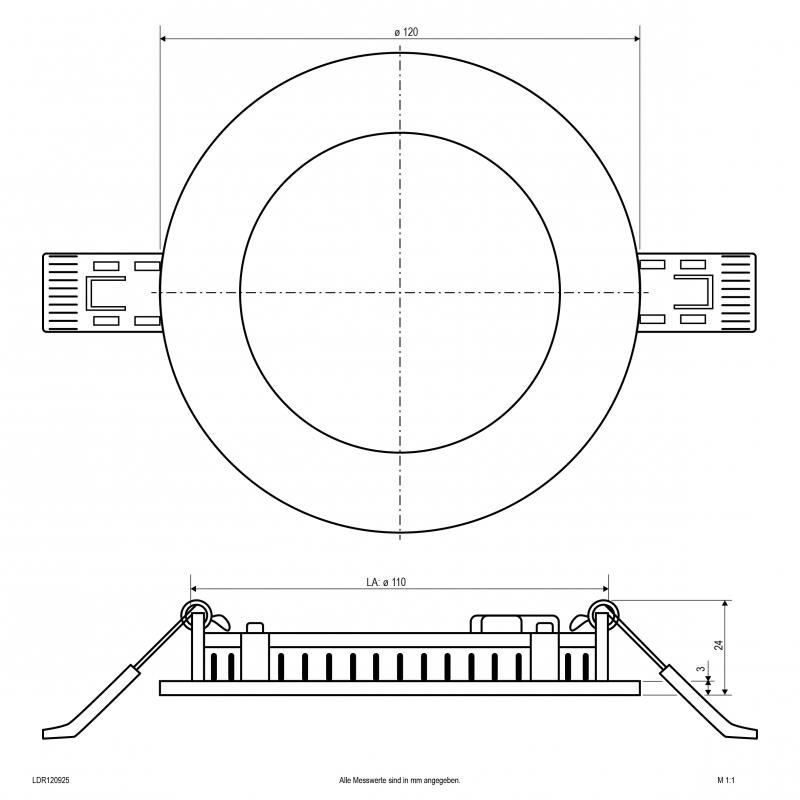 EVN LED Einbaupanel LDR120925