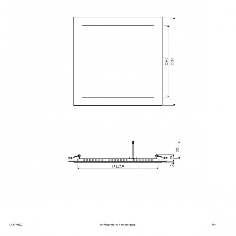 EVN LED Einbauleuchte LPQW303502
