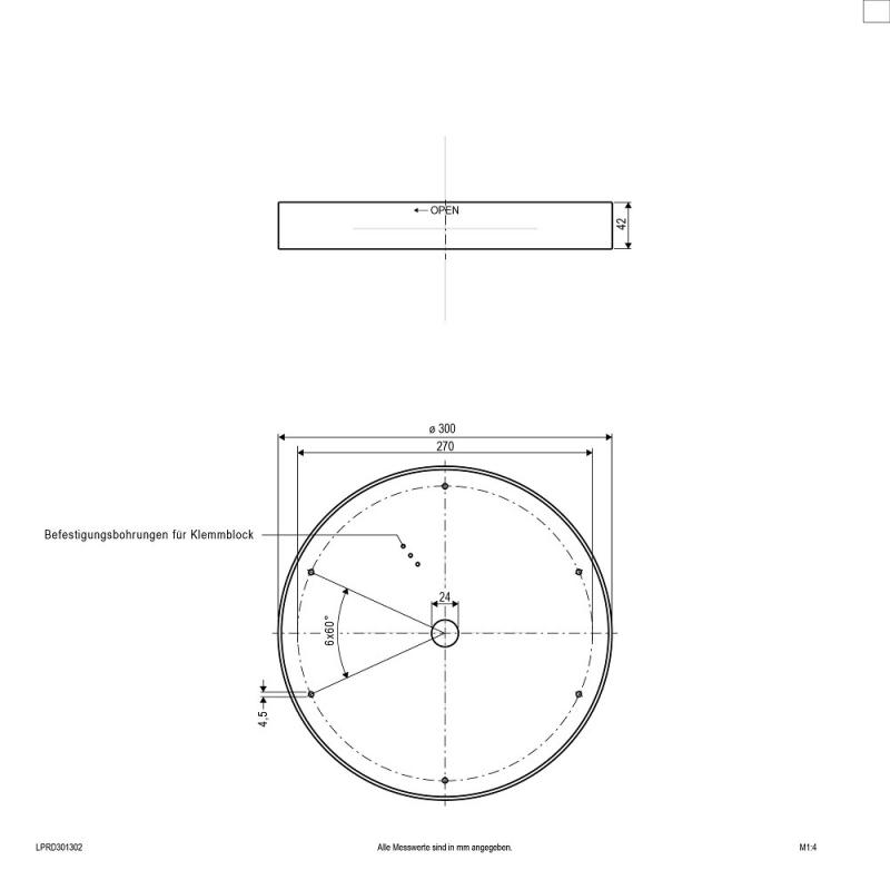 EVN LED Deckenleuchte rund IP20 30W 3000K warmweißes dimmbares Licht