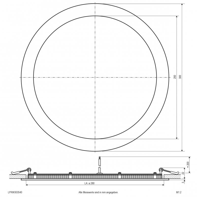 EVN LED Einbaupanel LPRW303540