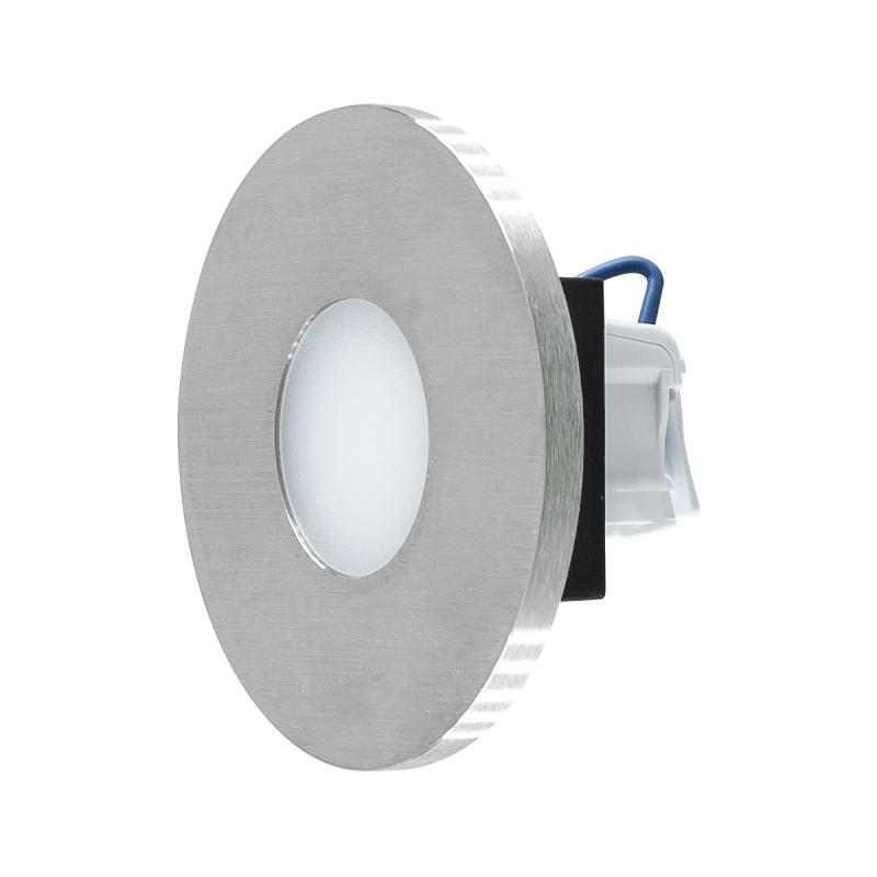 EVN LR01802 LQ-Serie LED Wandeinbauleuchte 1,8W 3000K Edelstahl IP44 55lm Einbaudurchmesser 55mm