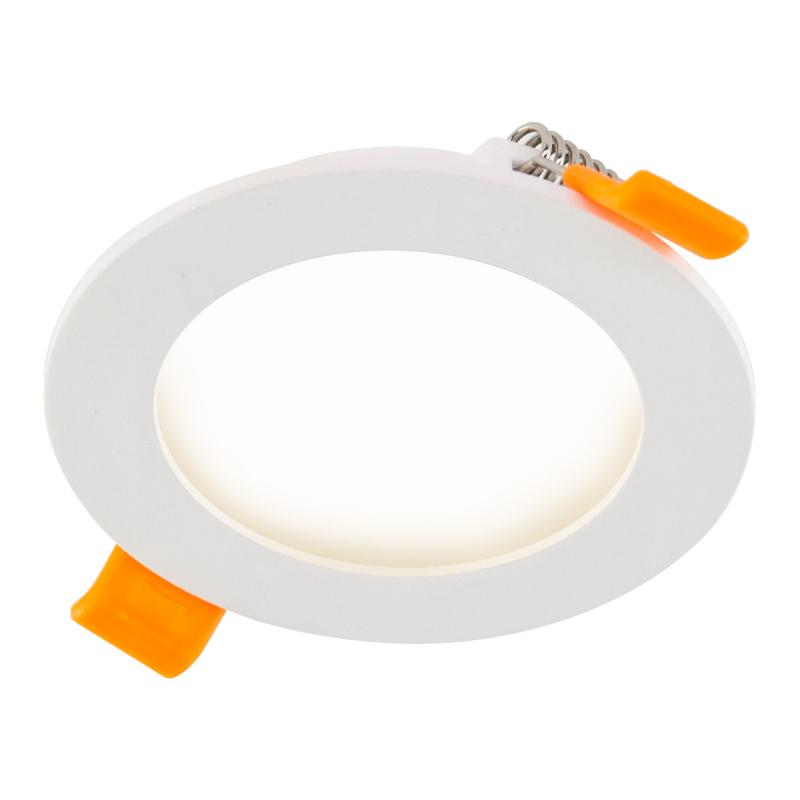 EVN LED Einbaupanel mit universalweißem Licht rund weiß IP44 5W 4000K 400lm EinbauØ75