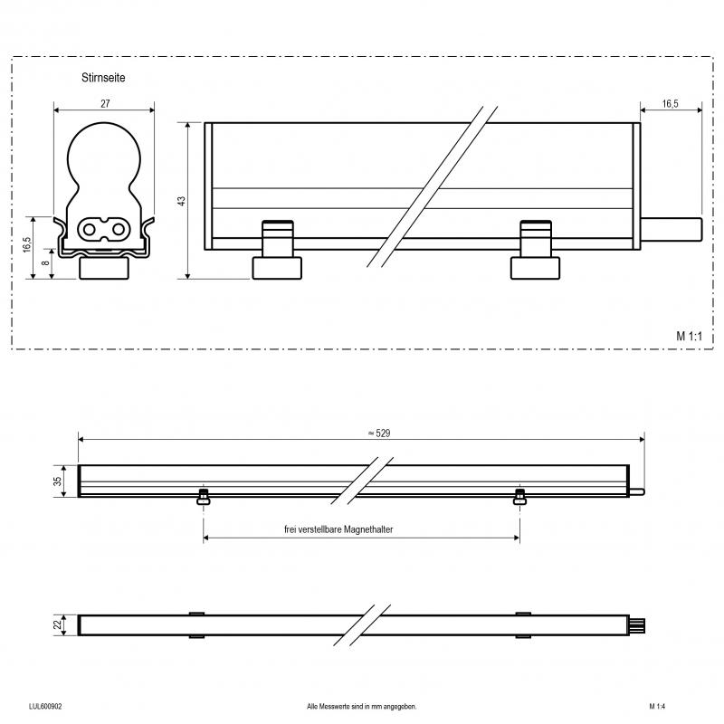 EVN LED-Deckenanbauleuchte - 529mm LUL600902