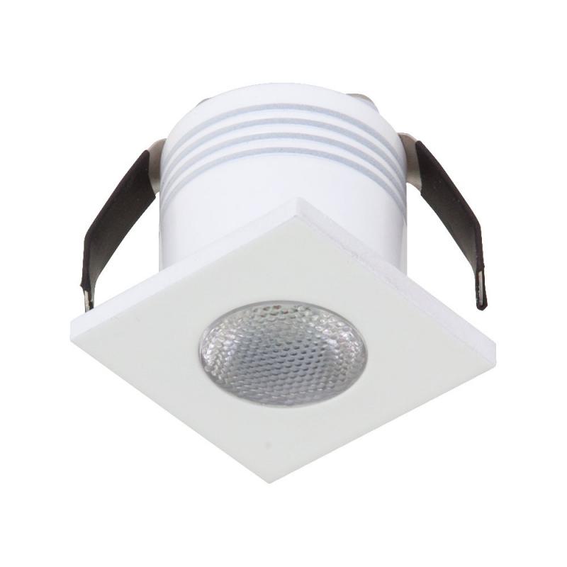 EVN P-LED Decken-Einbaustrahler mit warmweißem Lichtquad. weiß IP20 3W 3000K EinbauØ30