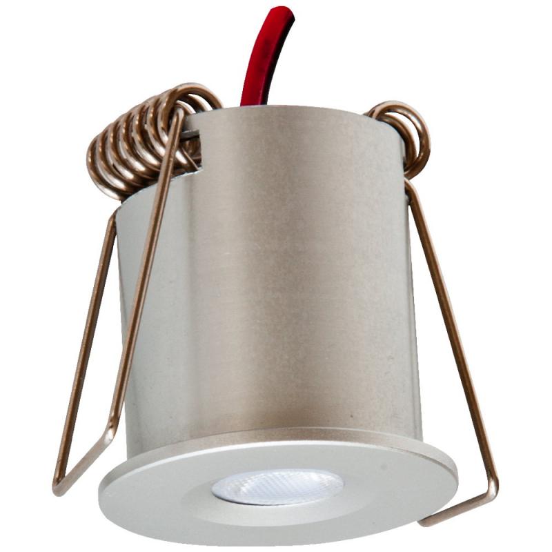 EVN P-LED Decken-Einbaustrahler mit warmweißem Licht rund Alu IP20 12V/DC 3W 3000K EinbauØ30