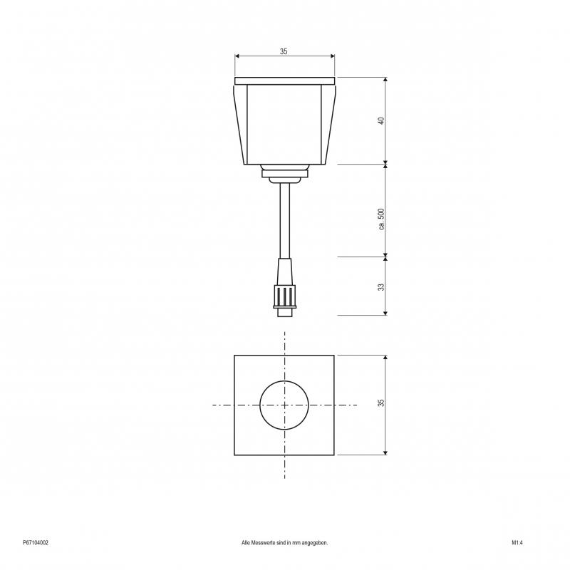 EVN P-LED Bodeneinbau Leuchte quadratisch P67 12V/DC 1W 3000K