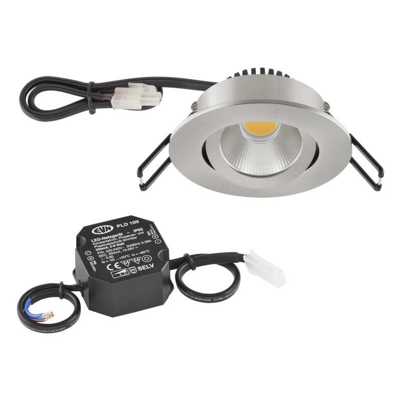 EVN LED Deckeneinbauleuchte  schwenkbar 6W 4000K DIMMBAR