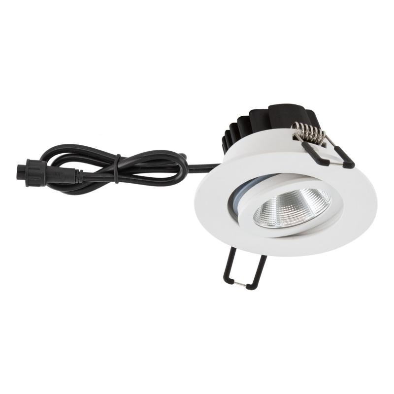 EVN PC650060102 COB LED Deckeneinbauleuchte 6W 3000K IP65 Weiß Einbaudurchmesser 68 mm