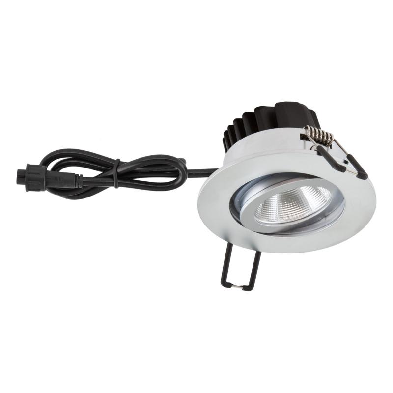 EVN PC650061540 COB-LED Deckeneinbauleuchte 6W 4000K Chrom IP65 Einbaudurchmesser: 68 mm