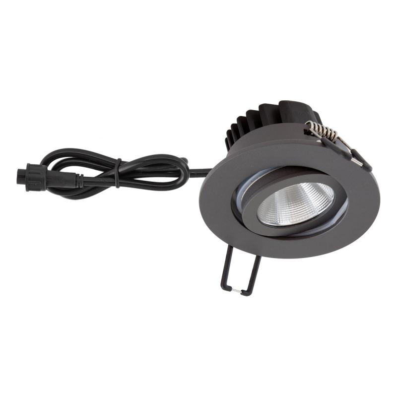 EVN PC650061602 COB-LED Deckeneinbauleuchte 6W 3000K Anthrazit IP65 Einbaudurchmesser 68 mm