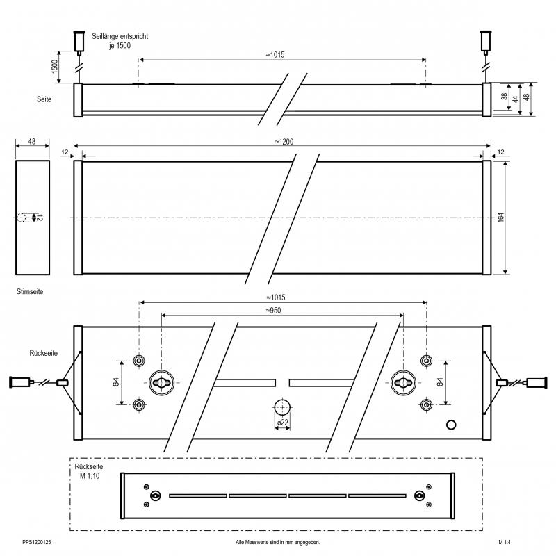 EVN LED Pendelleuchte up/down light (schaltbar) PPS1200125