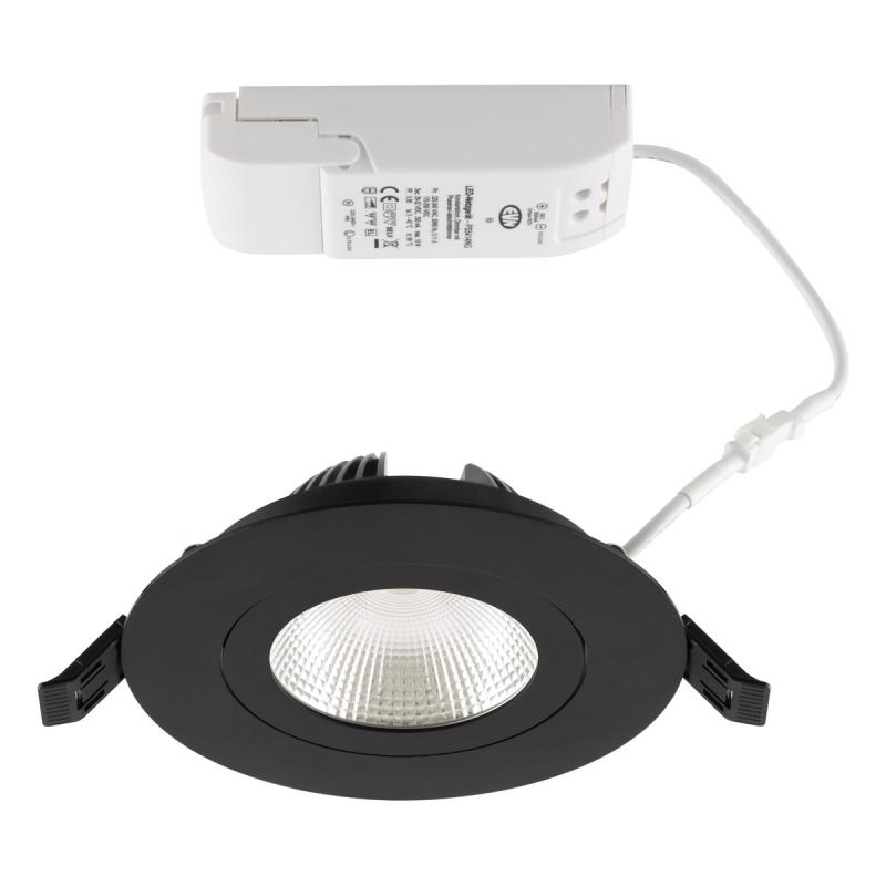 EVN PS54140940 COB LED Deckeneinbauleuchte Schwarz 14W 4000K schwenkbar Einbaudurchmesser: 100 mm