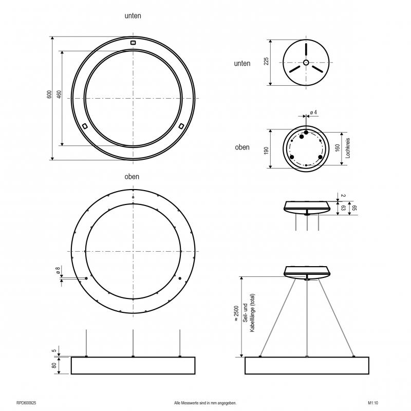 EVN LED Pendelleuchte mit CCT Switch RPD600925