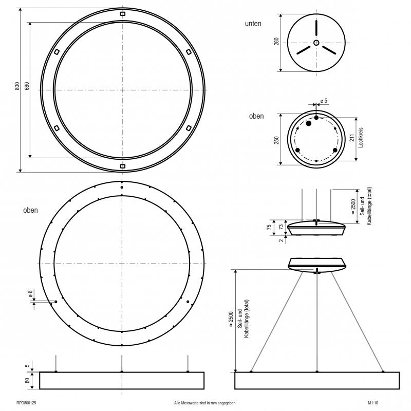 EVN LED Pendelleuchte mit CCT Switch RPD800125