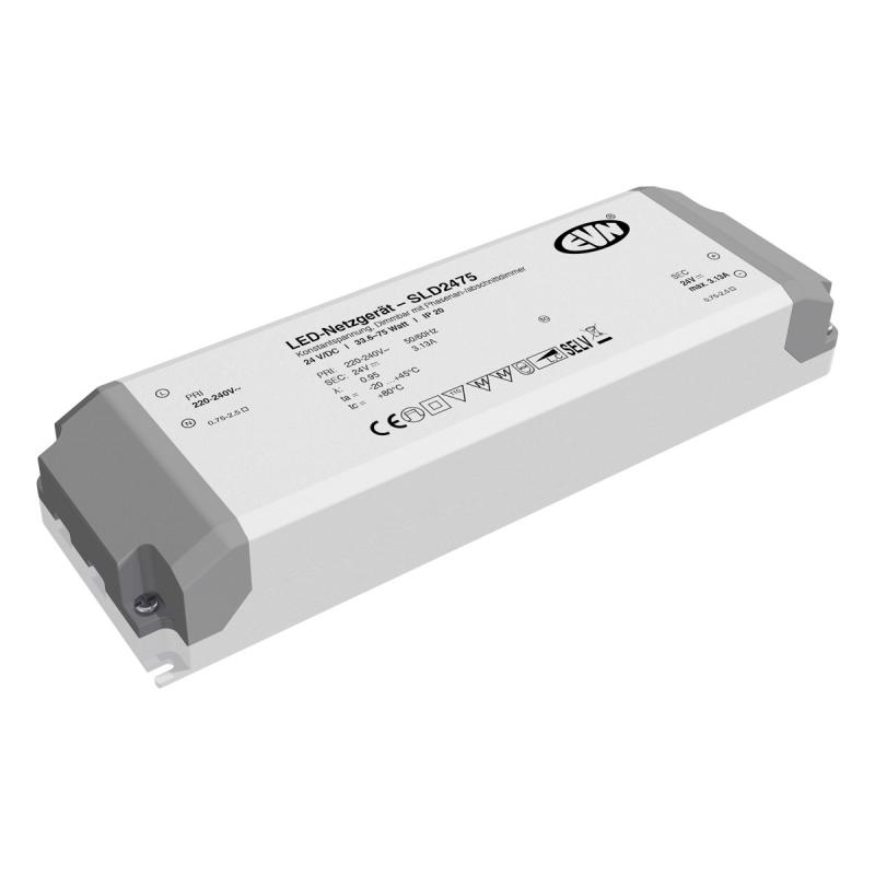 Netzgerät 24V/DC - 33,6-75W - IP20 - Primär: 220-240V/AC dimmbar mit Phasenan- und Phasenabschnitt-Dimmer