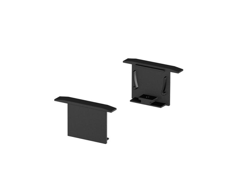 SLV 1000558 GRAZIA 20 Einbauprofil Endkappen, 2 Stk., schwarz