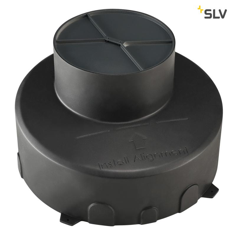 SLV 1000655 DASAR PREMIUM DN160 Bodeneinbautopf für GIMBLE OUT, schwarz